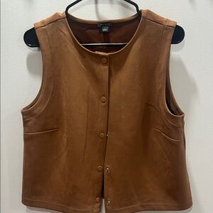 Ann Taylor Brown Sleeveless Vest